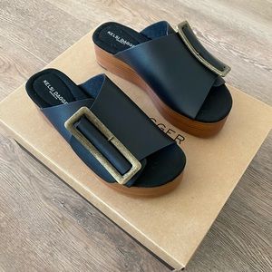 Kelsi Dagger Brooklyn Anthropologie Dover Platform Buckle Slide Sandals